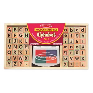 Alphabet wooden stamps set 57pcs