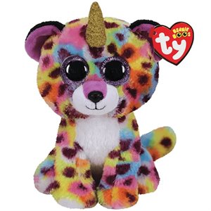 Plush beanie boos 6in multicolored leopard with horn Giselle