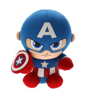 Peluche beanie babies 8po Marvel Captain America