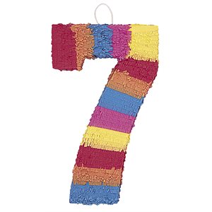 Piñata chiffre 7 multicolore