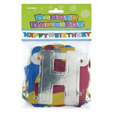 Happy birthday jointed letter banner 4ft