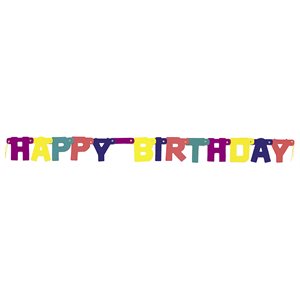 Happy birthday jointed letter banner 4ft