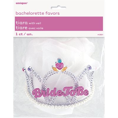 Bride to be tiara with veil