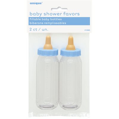 Blue fillable baby bottles 2pcs
