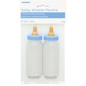 Blue fillable baby bottles 2pcs