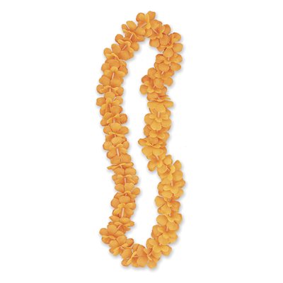 Orange Hawaiian flower necklace