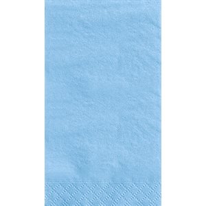 20 serviettes d’invités bleu poudre