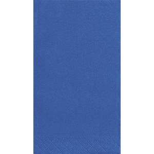 20 serviettes d’invités bleu royal