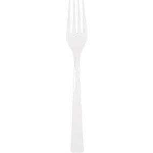 18 fourchettes en plastique blanches