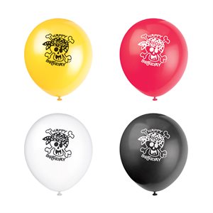 Pirate 12in latex balloons 8pcs