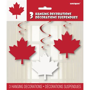Canada day hanging decoration 3pcs