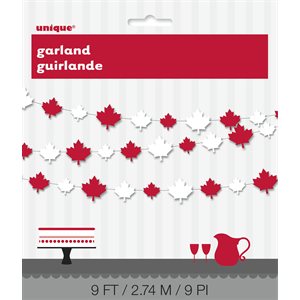 Guirlande de feuilles d’érables 9pi Canada day