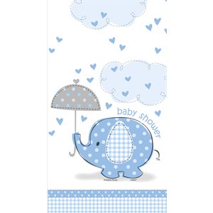 UmbrellaPhants blue plastic table cover 54x84in