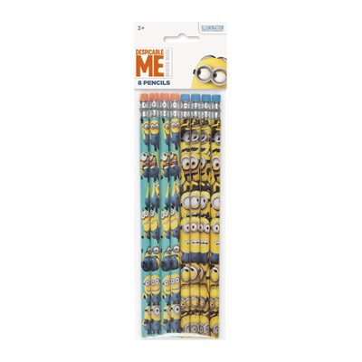 8 crayons de bois Minions