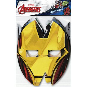 8 masques en carton Avengers
