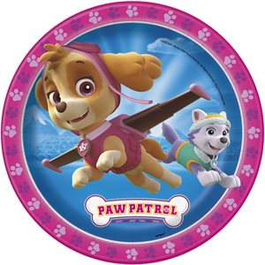 Paw Patrol Girls plates 9in 8pcs