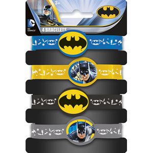 4 bracelets en silicone Batman