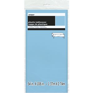 Nappe en plastique 54x108po bleu poudre