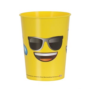 Emoji faces plastic cup 16oz