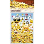 Emoji invitations 8pcs