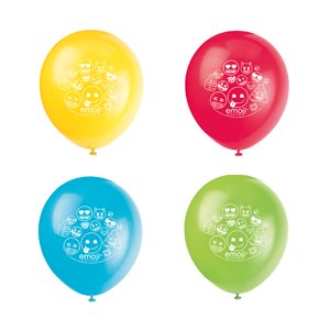 Emoji 12in latex balloons 8pcs
