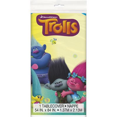 Trolls plastic table cover 54x84in