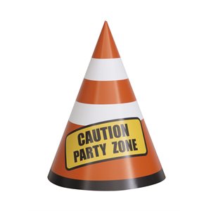 Construction party traffic cones 8pcs