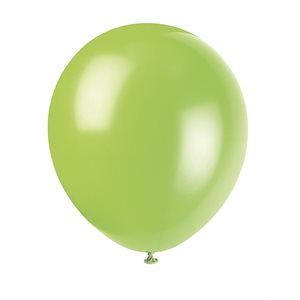10 ballons en latex 12po vert lime