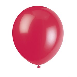 10 ballons en latex 12po latex rouge rubis