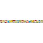 Balloons & confetti gold b-day foil banner 12ft