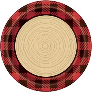 Lumberjack plates 9in 8pcs
