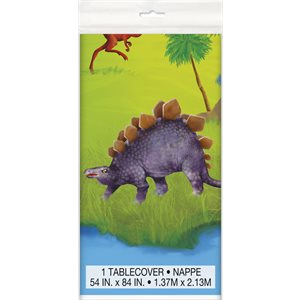 Dinosaures plastic table cover 54x84in