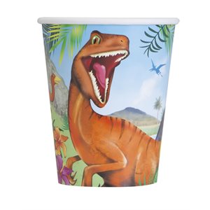 Dinosaures cups 9oz 8pcs