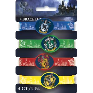 4 bracelets en silicone Harry Potter