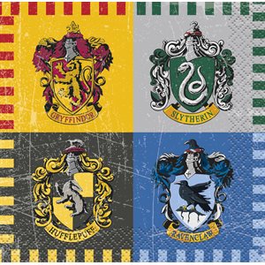 16 serviettes à breuvage Harry Potter