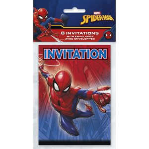 Spider-Man invitations 8pcs