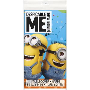 Minions plastic table cover 54x84in