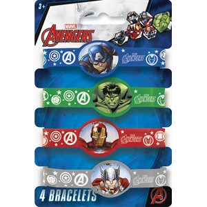 4 bracelets en silicone Avengers