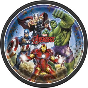 8 assiettes rondes 9po Avengers
