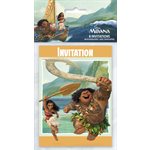 8 invitations & enveloppes Moana