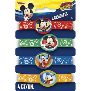 4 bracelets en silicone Mickey Mouse