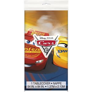 Cars 3 plastic table cover 54x84in