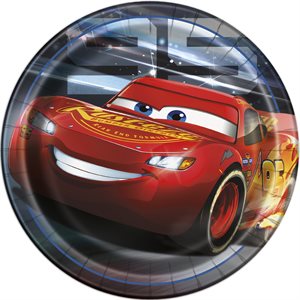 Cars 3 plates 9in 8pcs