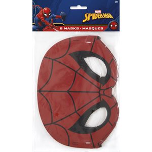 8 masques en carton Spider-Man