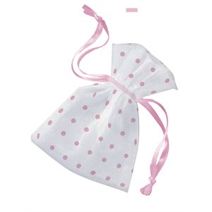 Pink dots organza favors bags 6pcs