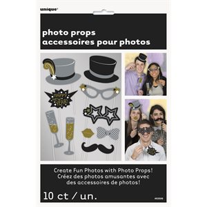 New Year jazzy couple photo props 10pcs