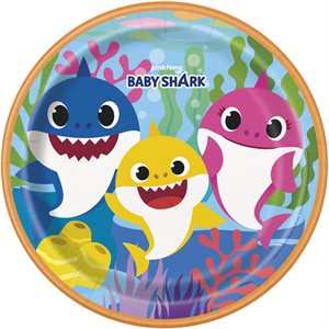 Baby Shark plates 9in 8pcs