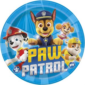 Paw Patrol plates 9in 8pcs