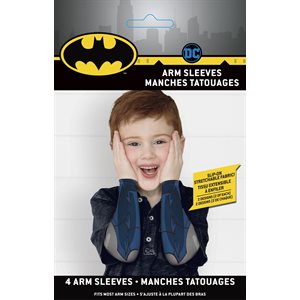 4 manches en tissu style tatouages pour enfant Batman