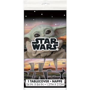 Baby Yoda plastic table cover 54x84in